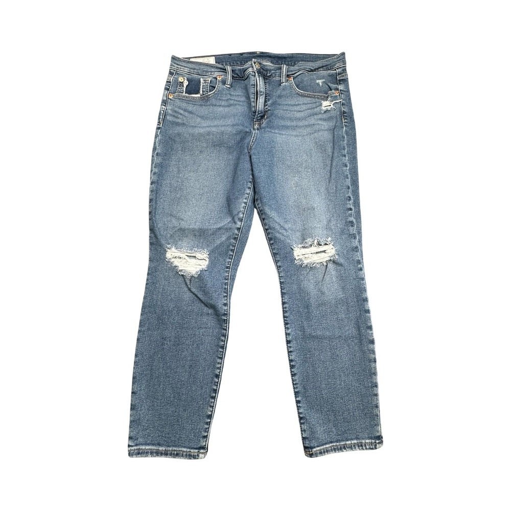 Gap Jeans Womens 16P Blue True Skinny High Rise Distressed Denim Stretch